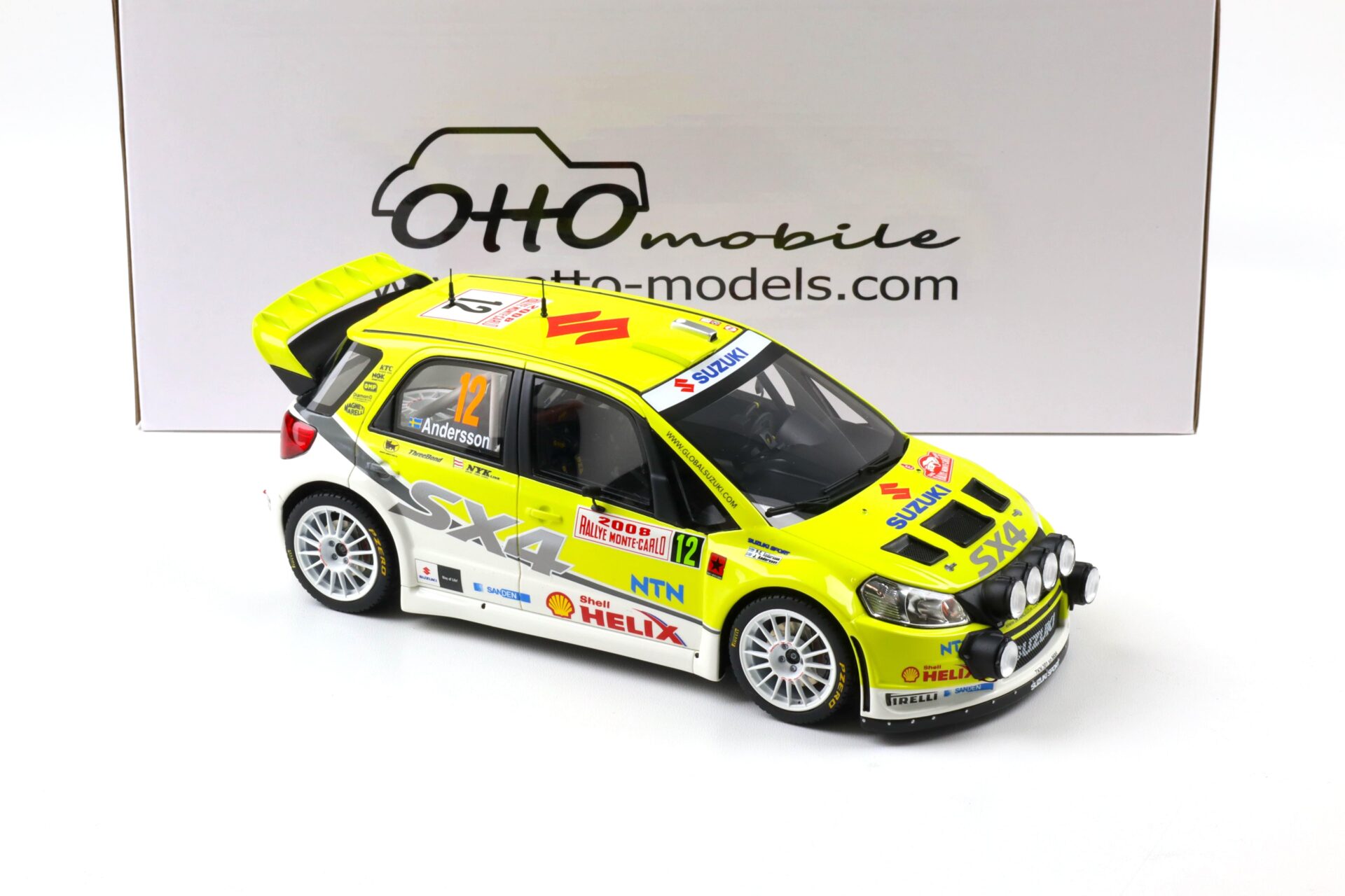 1:18 OTTO mobile OT495 Suzuki SX4 WRC Rally Monte Carlo 2008 G.Andersson #12