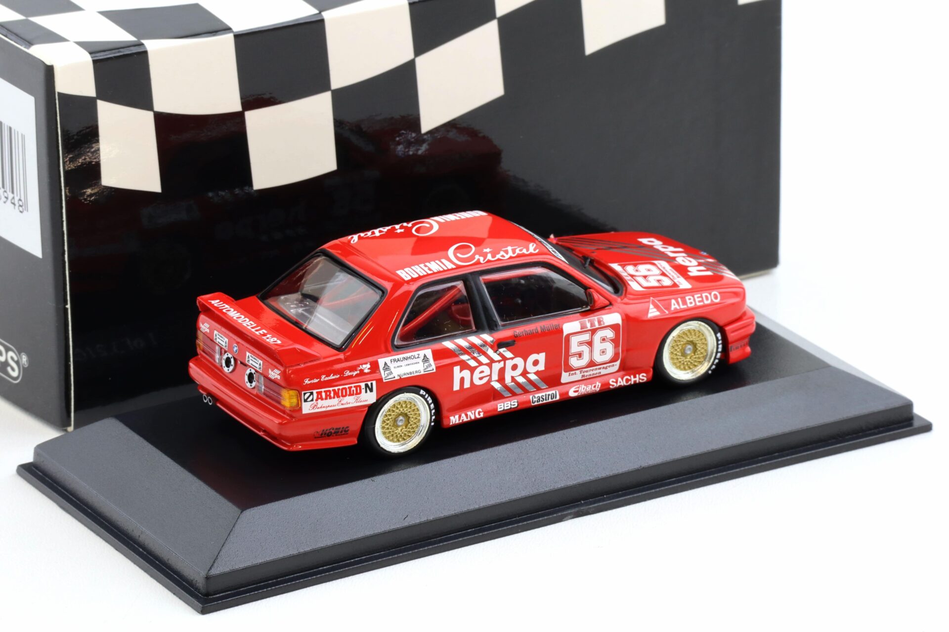 1:43 Minichamps BMW M3 E30 DTM 1988 Tauber Motorsport G.Müller #56 Herpa