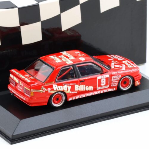 1:43 Minichamps BMW M3 E30 DTM 1988 AVUS H.Grohs Rudy Billen #9