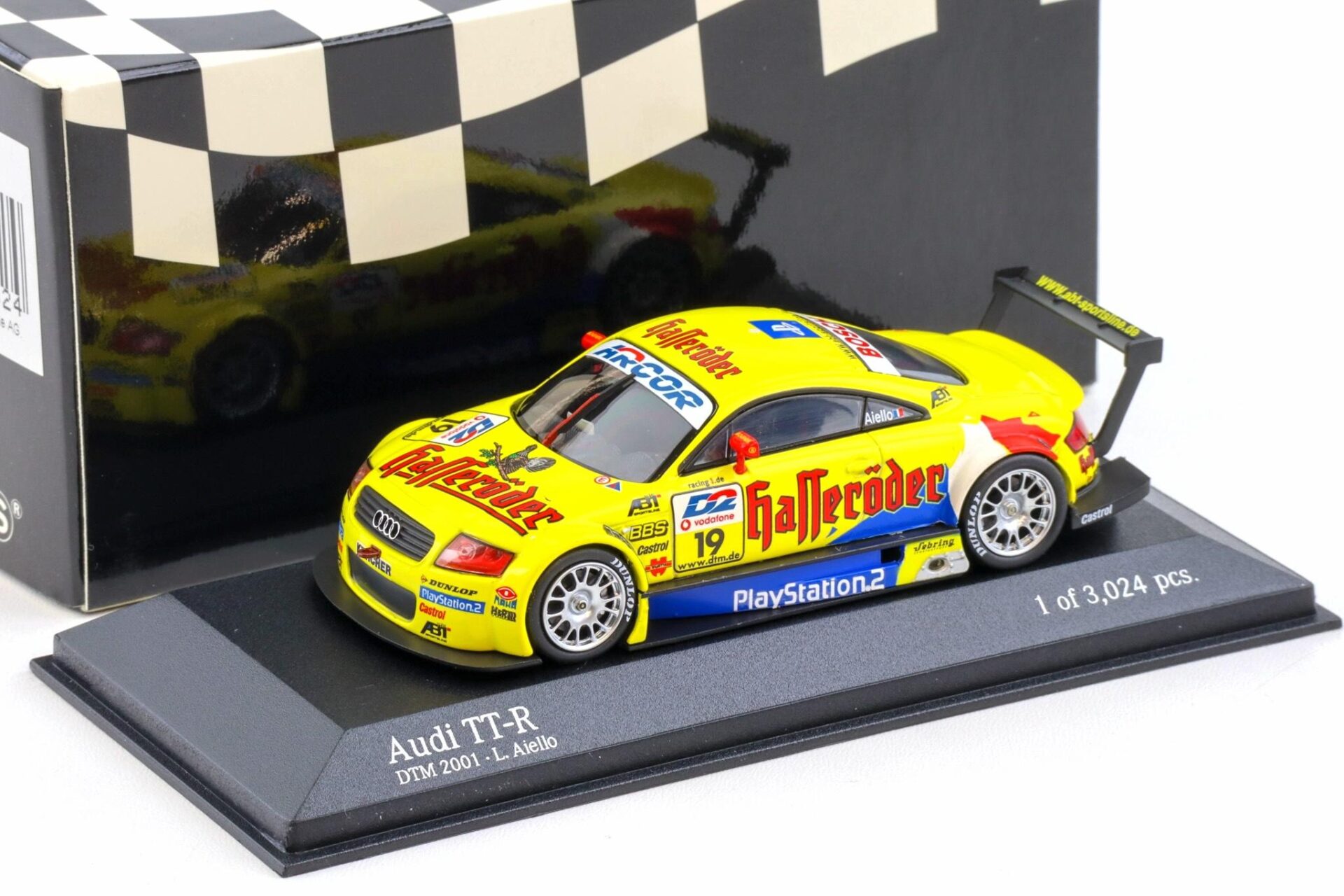 1:43 Minichamps Audi TT-R DTM 2001 Team Abt Sportsline L.Aiello #19 Hasseröder