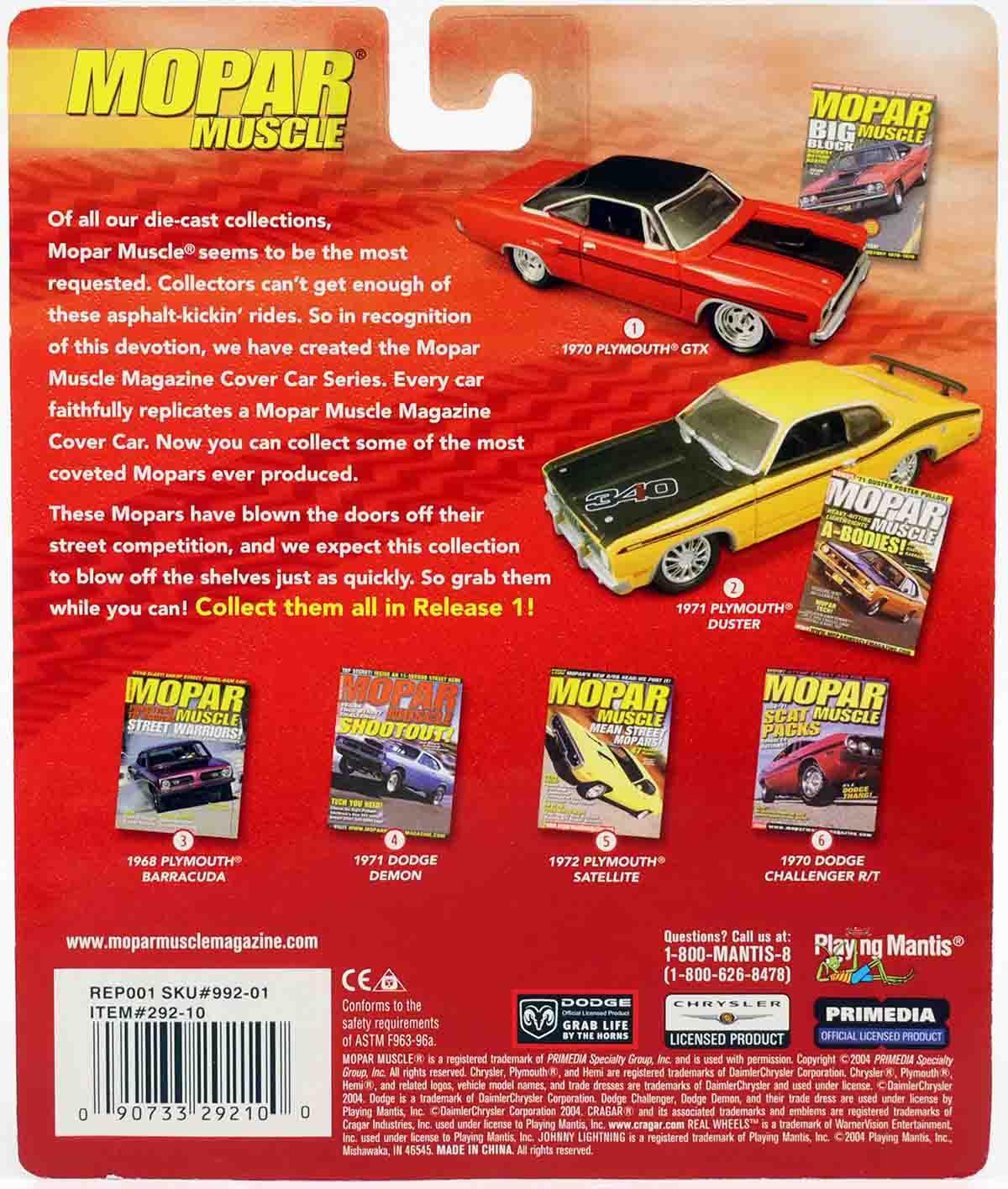 1:64 Johnny Lightning 1970 Plymouth GTX Coupe orange/ black MOPAR Muscle