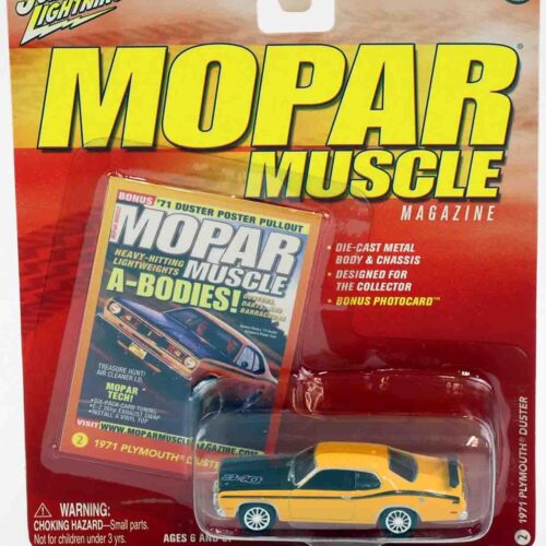 1:64 Johnny Lightning 1971 Plymouth Duster yellow/ black MOPAR Muscle