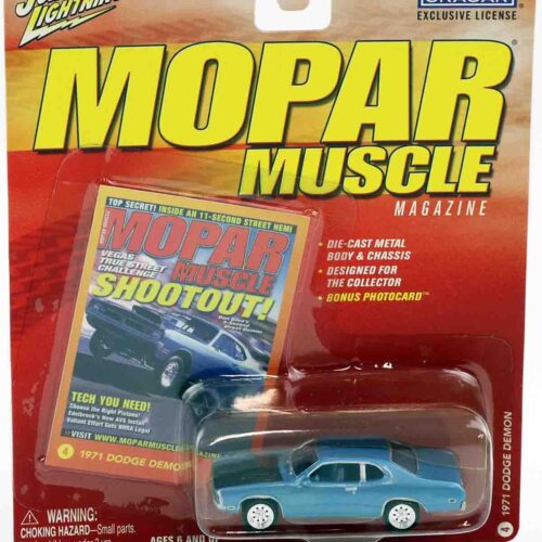 1.64 Johnny Lightning 1971 Dodge Demon blue metallic MOPAR Muscle