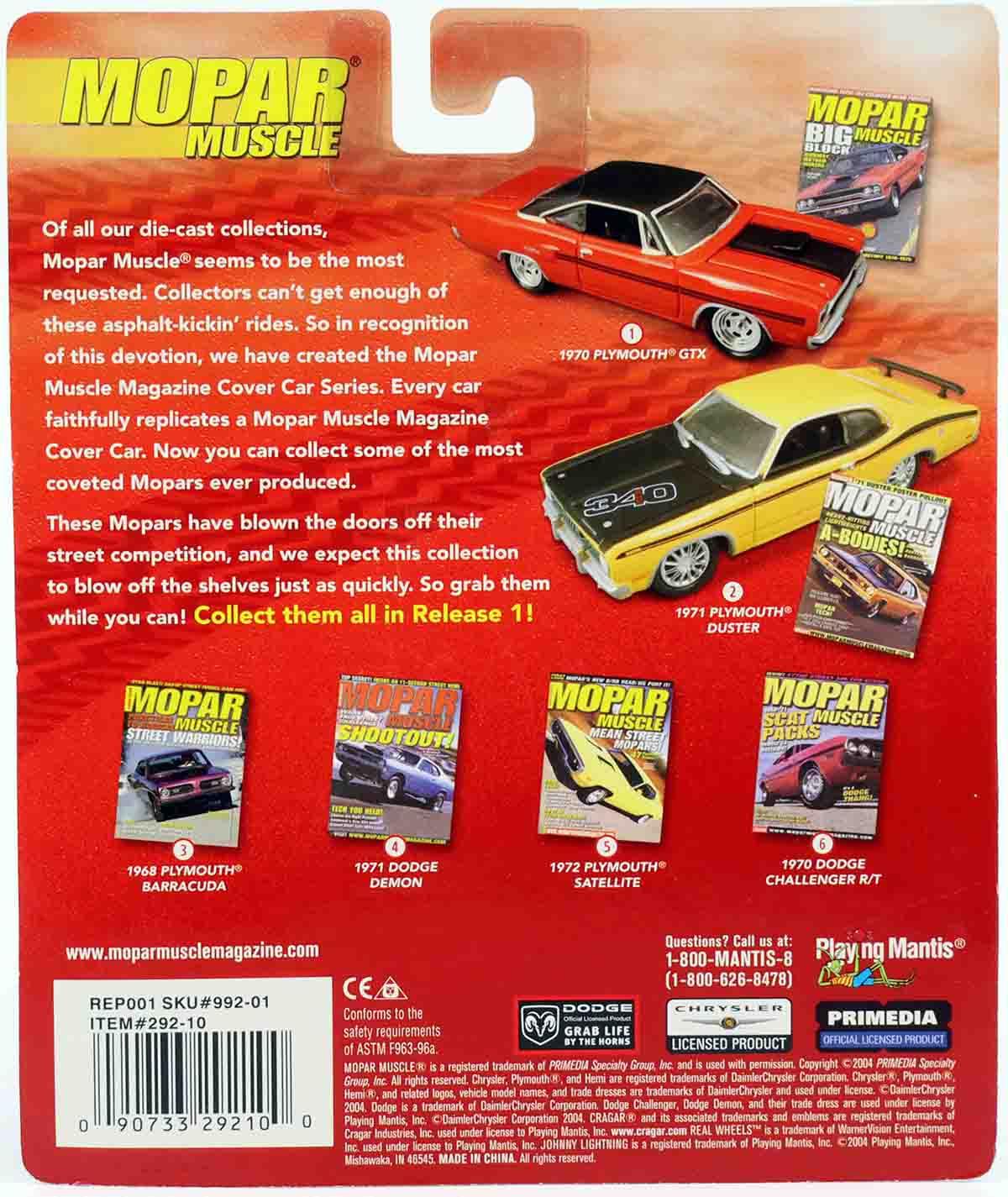 1:64 Johnny Lightning 1970 Dodge Challenger R/T pink MOPAR Muscle