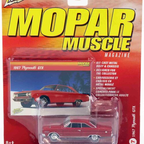 1:64 Johnny Lightning 1967 Plymouth GTX red MOPAR Muscle