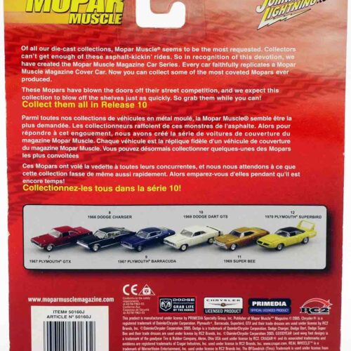 1:64 Johnny Lightning 1967 Plymouth GTX red MOPAR Muscle