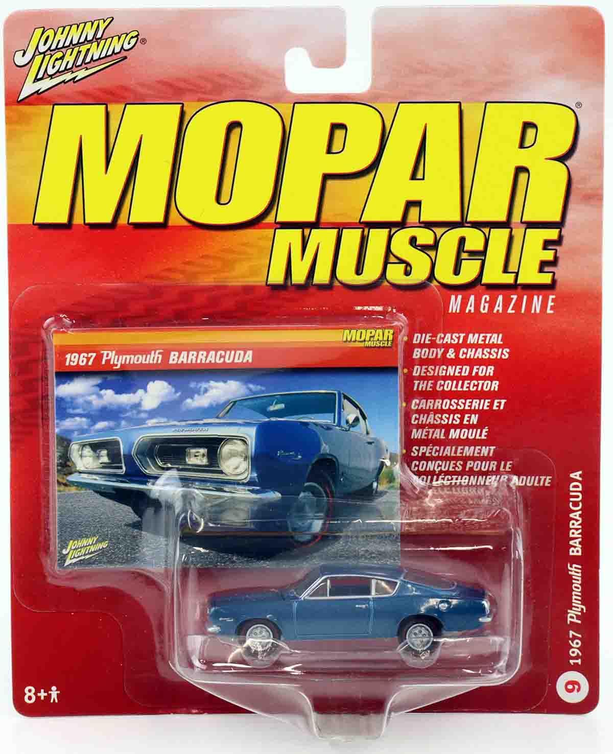 ID 107307 orig 9.jpg 1:64 Johnny Lightning 1967 Plymouth Barracuda blue metallic MOPAR Muscle