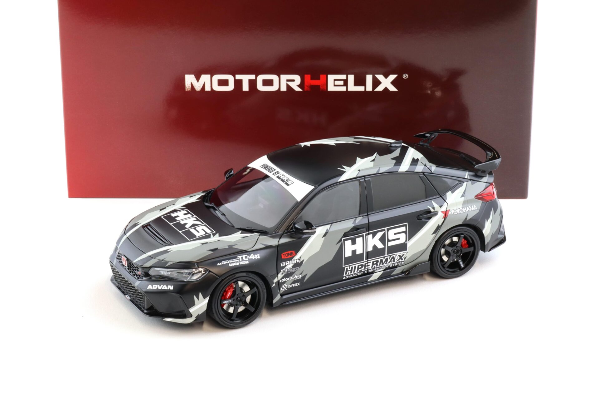 1:18 Motorhelix Honda Civic Type R (FL5) HKS Livery matt black 2022