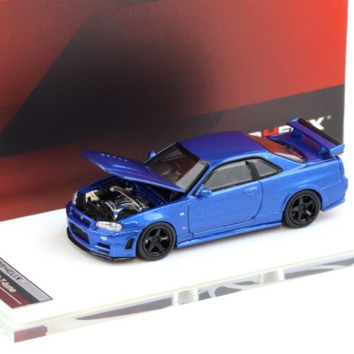 1:64 Motorhelix Nissan Skyline GT-R R34 Z-Tune Bayside blue