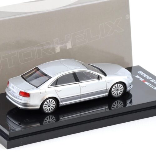 1:64 Motorhelix Audi A8 W12 Limousine D3 Ice silver metallic 2008