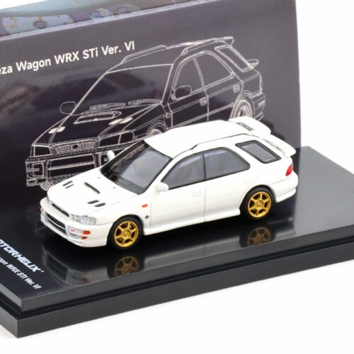 1:64 Motorhelix Subaru Impreza WRX STi Wagon Version VI Pure white