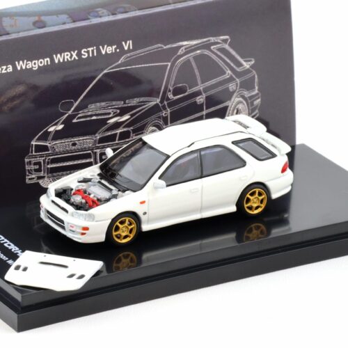 1:64 Motorhelix Subaru Impreza WRX STi Wagon Version VI Pure white