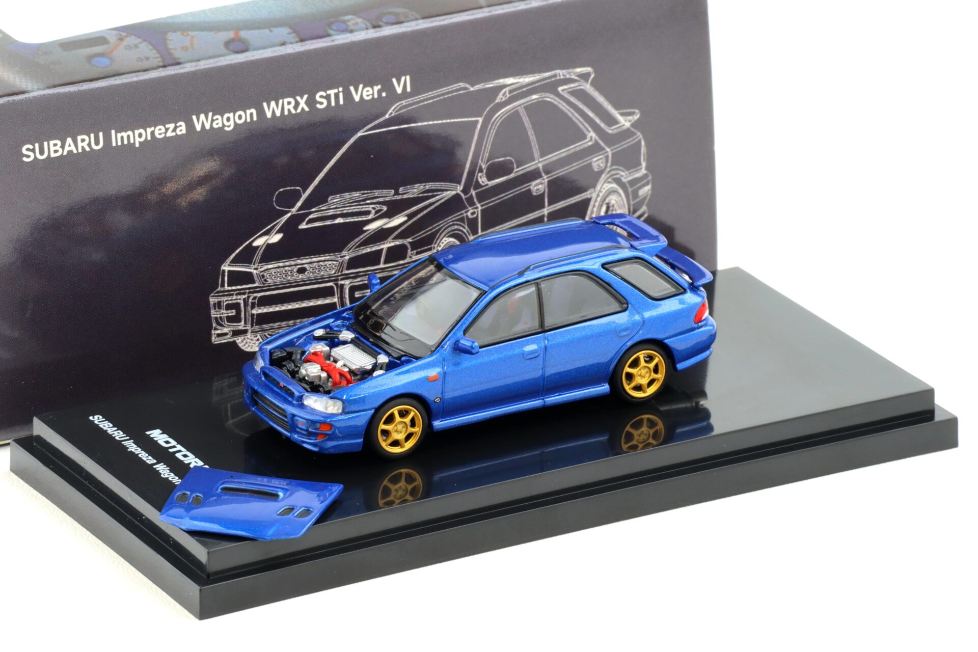 1:64 Motorhelix Subaru Impreza WRX STi Wagon Version VI World Rally Blue Mica