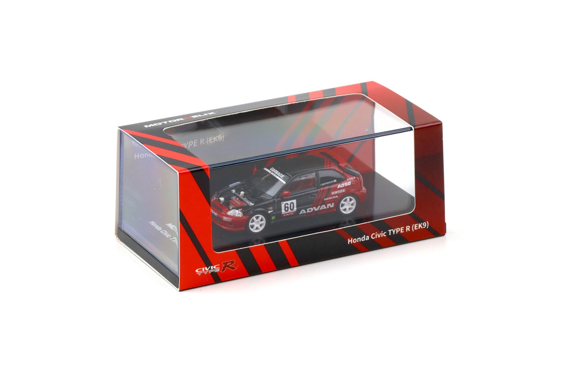 1:64 Motorhelix Honda Civic Type R (EK9) Advan Livery red/ black