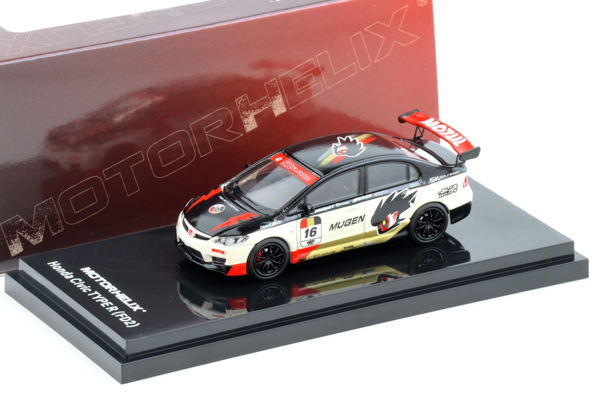 1:64 Motorhelix Honda Civic Type R (FD2) MUGEN Livery white