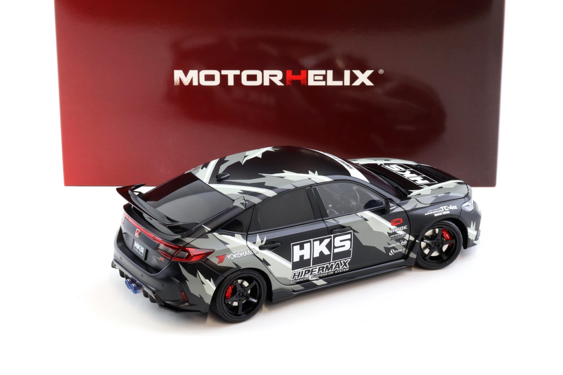 1:18 Motorhelix Honda Civic Type R (FL5) HKS Livery matt black 2022