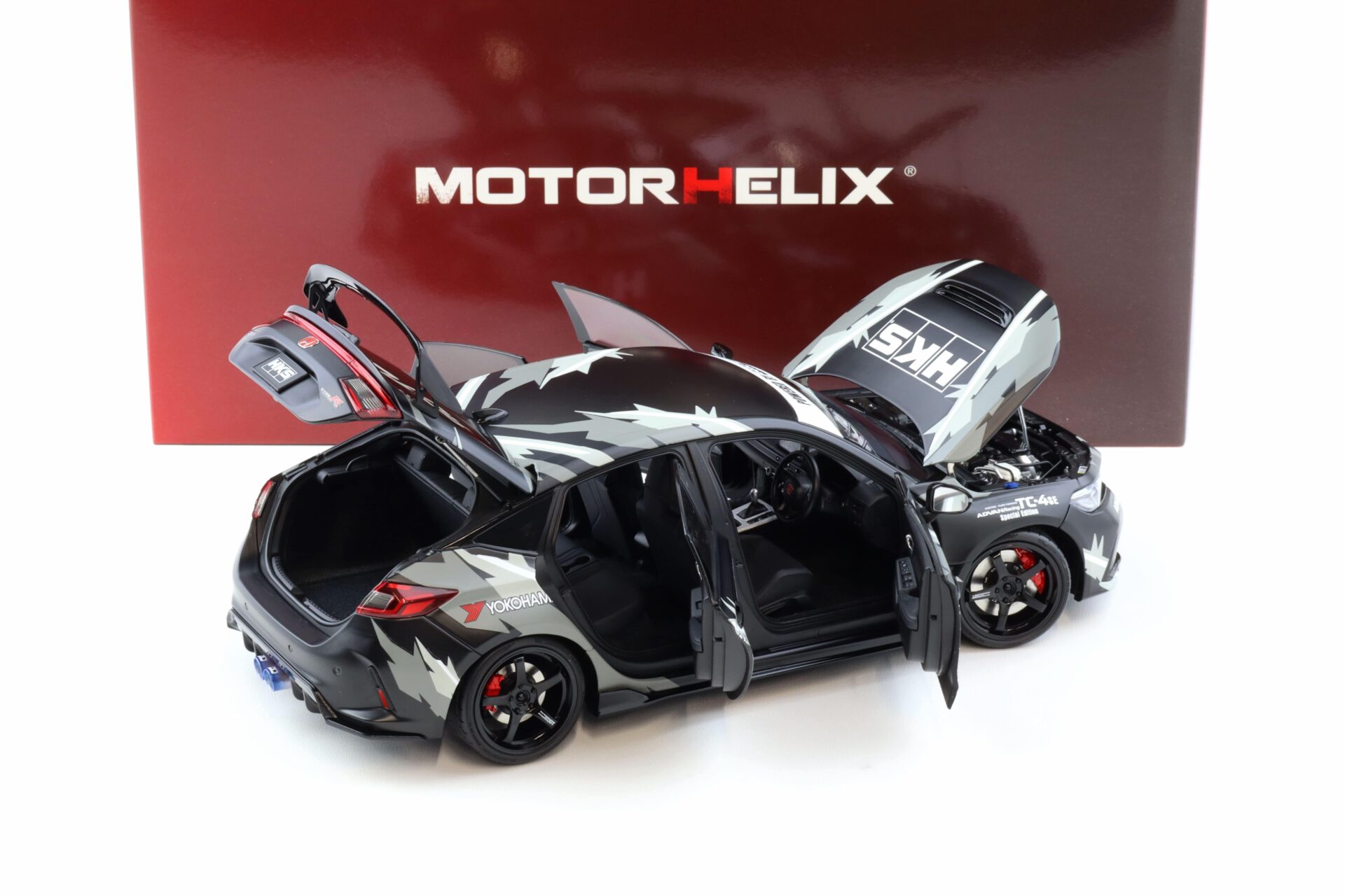 1:18 Motorhelix Honda Civic Type R (FL5) HKS Livery matt black 2022