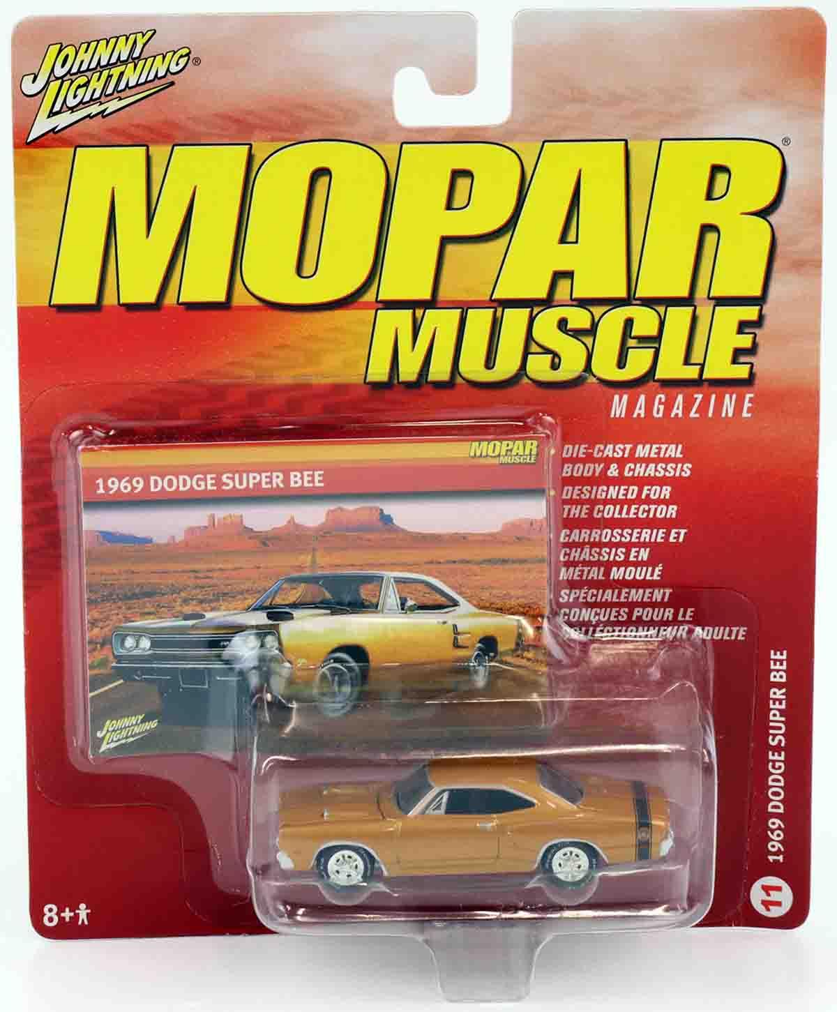 1:64 Johnny Lightning 1969 Dodge Super Bee yellow MOPAR Muscle