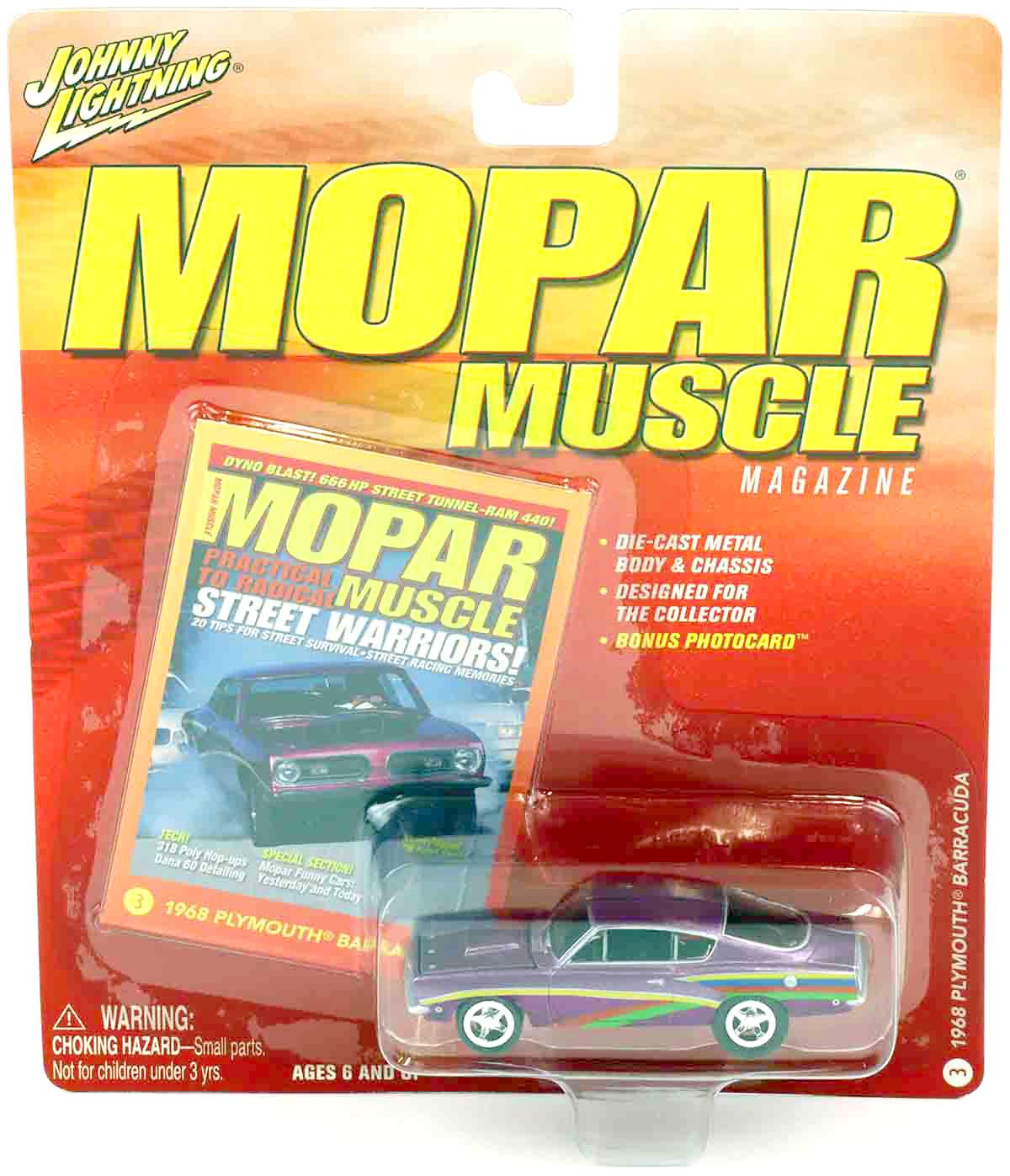 1:64 Johny Lightning 1968 Plymouth Barracuda purple metallic MOPAR Muscle