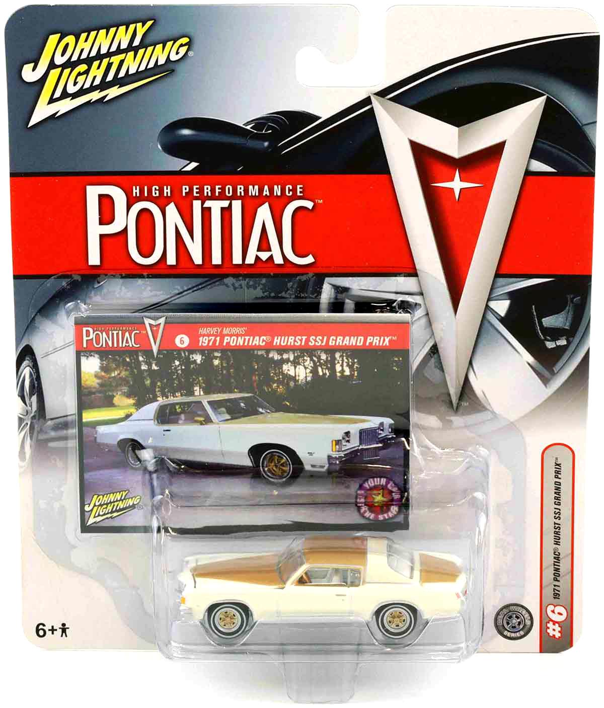1:64 Johnny Lightning 1971 Pontiac Hurst SSJ Grand Prix white/ gold High Performance