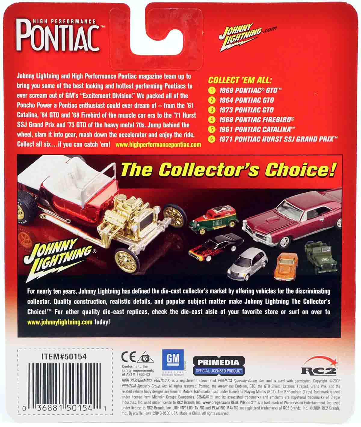 1:64 Johnny Lightning 1971 Pontiac Hurst SSJ Grand Prix white/ gold High Performance