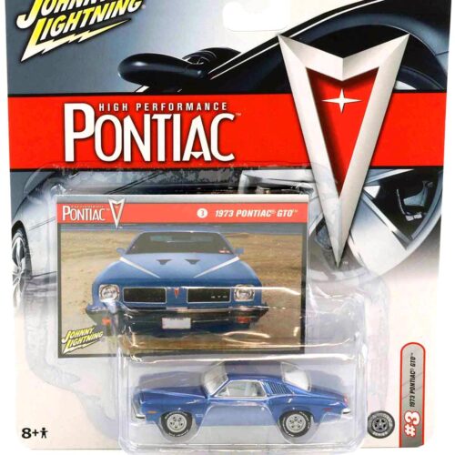 1:64 Johnny Lightning 1973 Pontiac GTO blue metallic High Performance