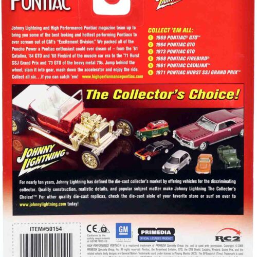 1:64 Johnny Lightning 1973 Pontiac GTO blue metallic High Performance