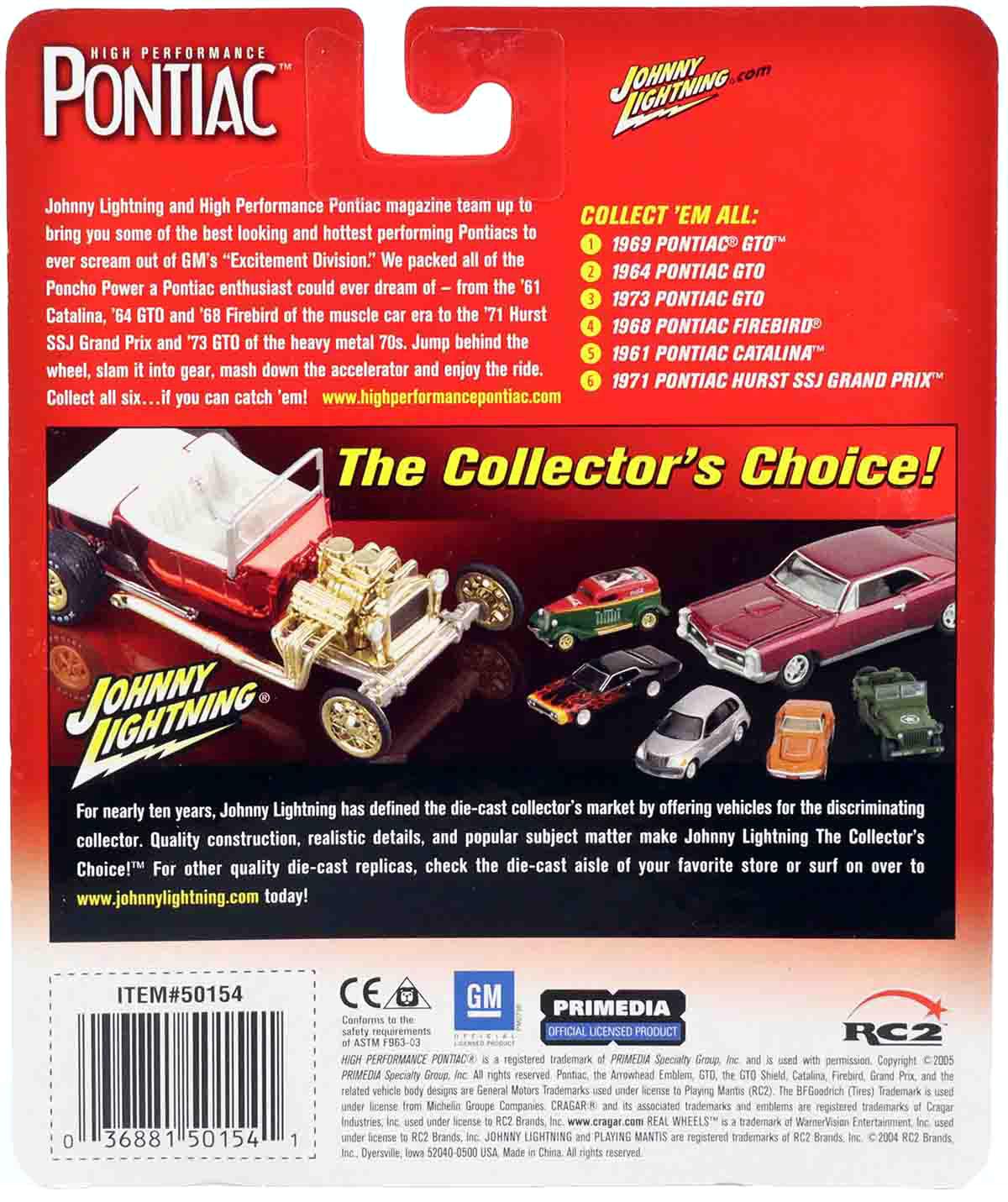 1:64 Johnny Lightning 1973 Pontiac GTO blue metallic High Performance