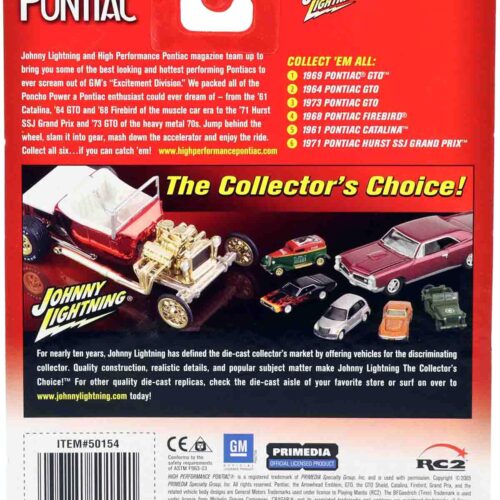 1:64 Johnny Lightning 1968 Pontiac Firebird Black High Performance