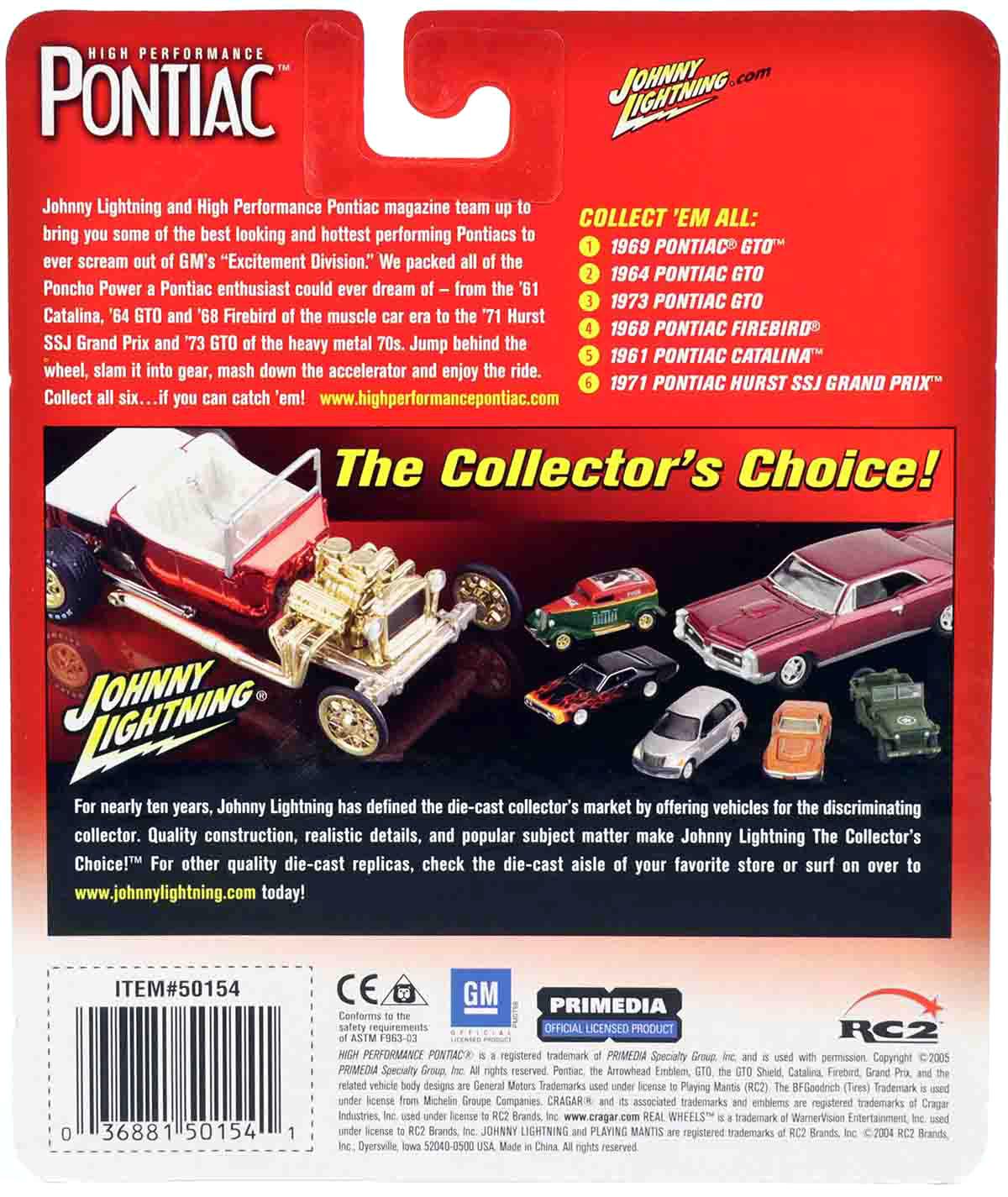 1:64 Johnny Lightning 1968 Pontiac Firebird Black High Performance