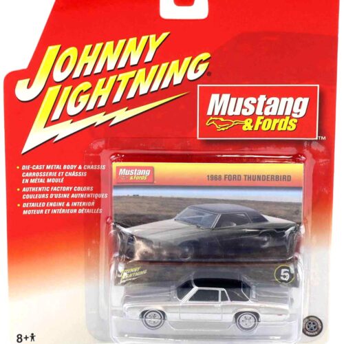 1:64 Johnny Lightning 1968 Ford Thunderbird silver/ black Mustang & Fords