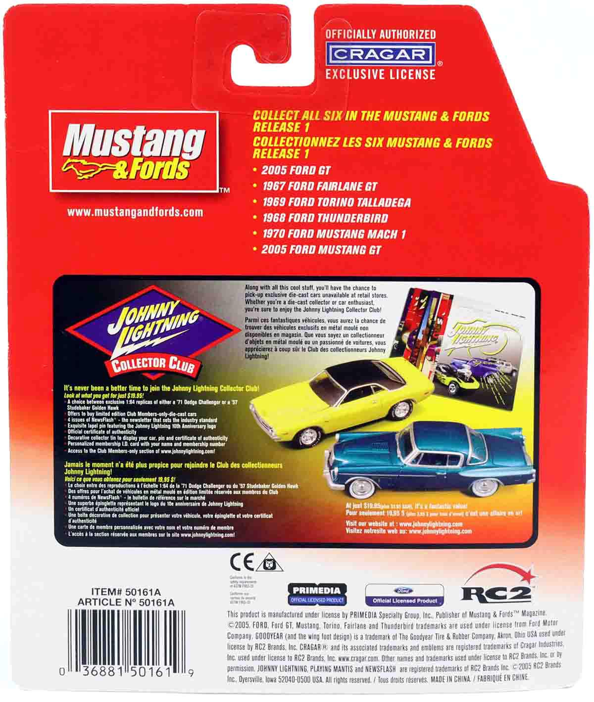 1:64 Johnny Lightning 1968 Ford Thunderbird silver/ black Mustang & Fords