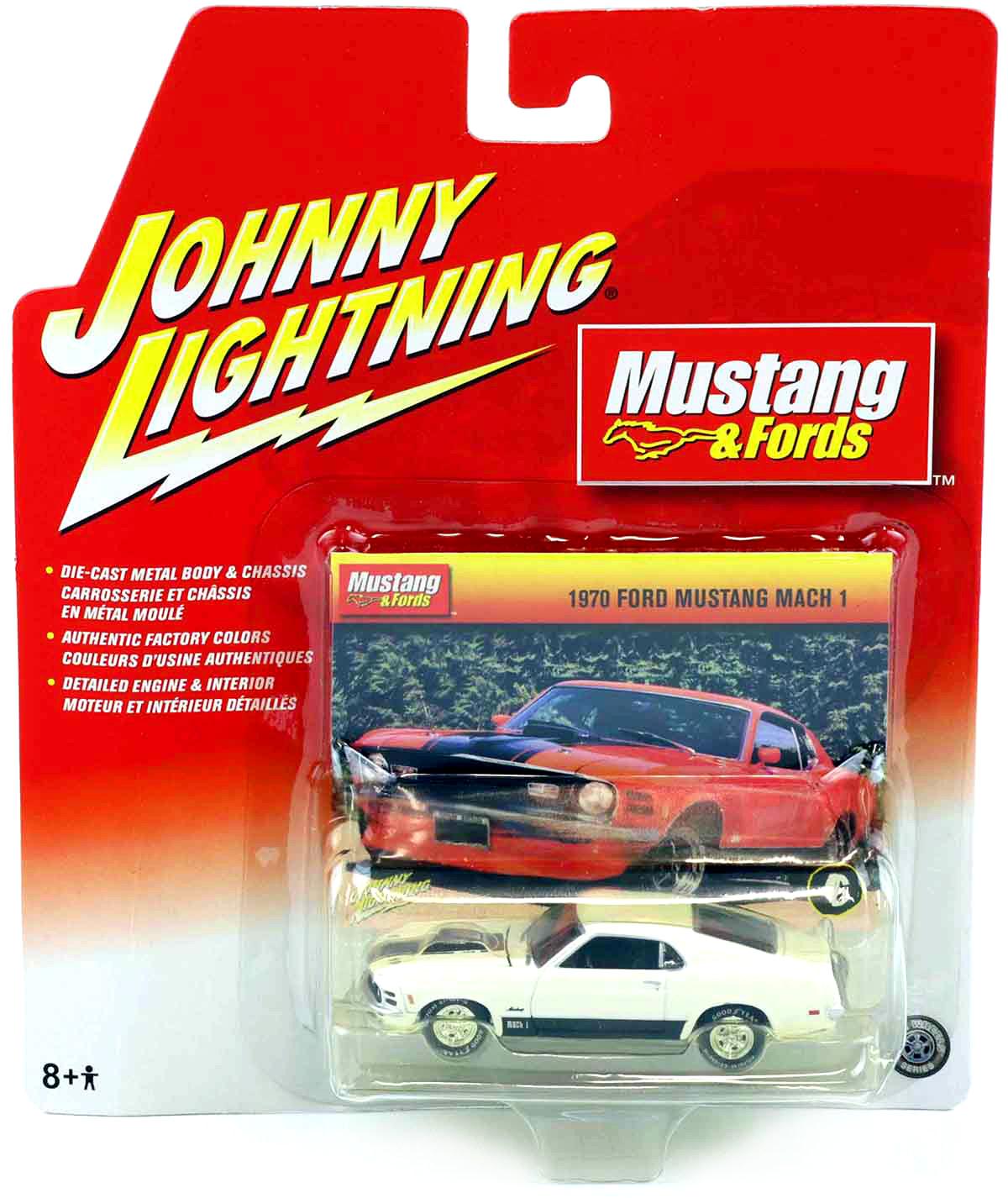 1:64 Johnny Lightning 1970 Ford Mustang GT Mach 1 white/ black