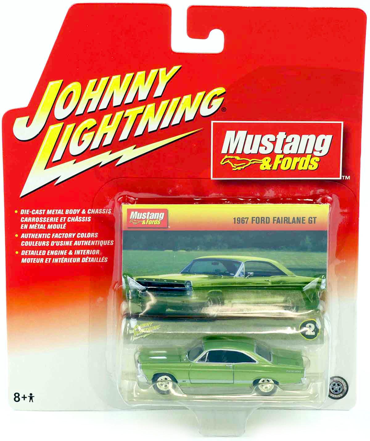 1:64 Johnny Lightning 1967 Ford Fairlane GT green metallic Mustang & Fords