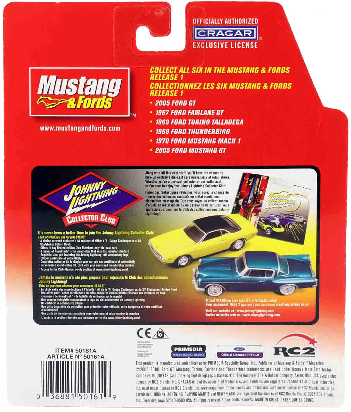 1:64 Johnny Lightning 1967 Ford Fairlane GT green metallic Mustang & Fords