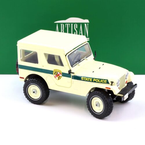1:18 Greenlight 1983 Jeep CJ-5 Hardtop Maryland State Police white