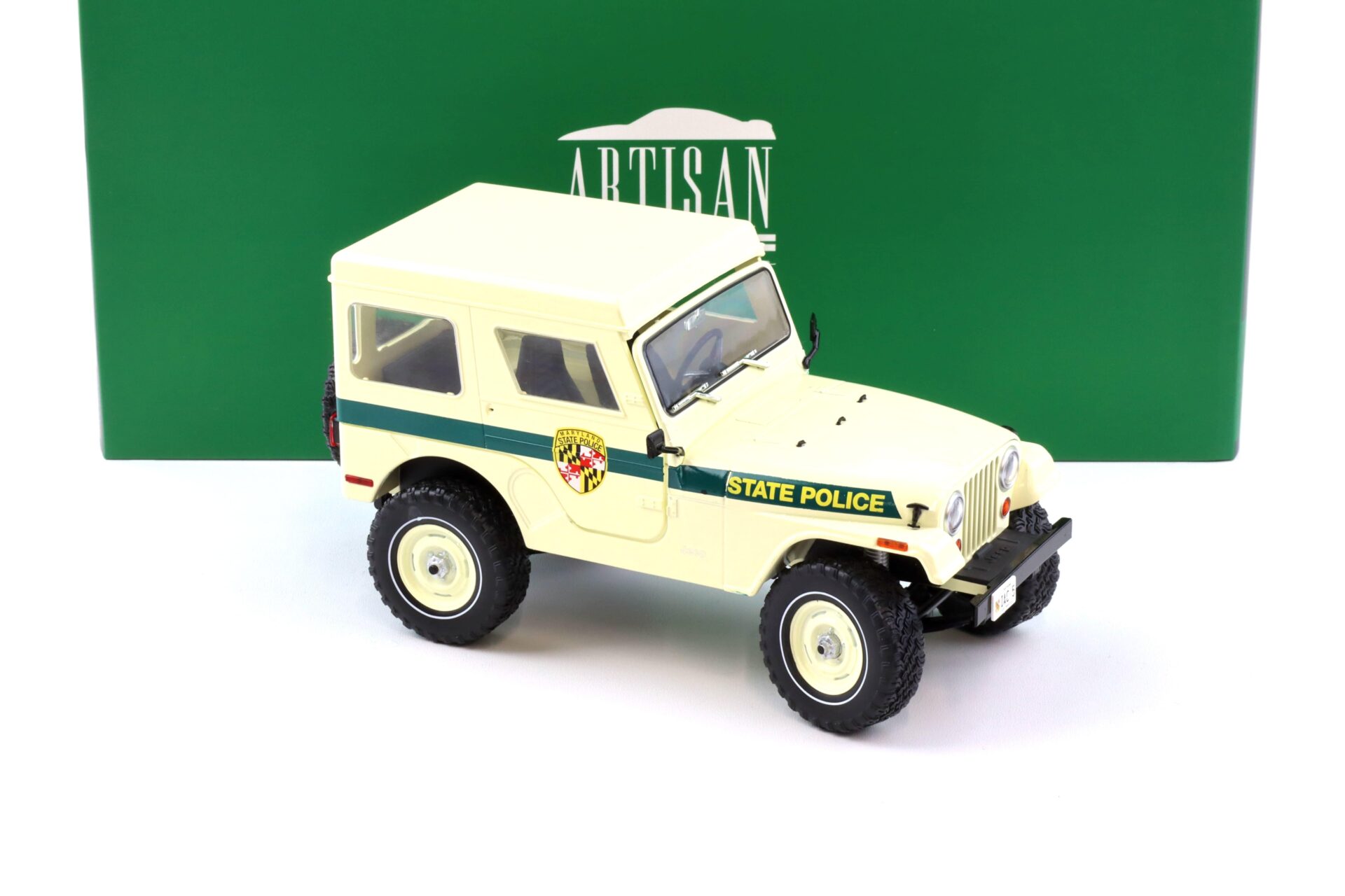 1:18 Greenlight 1983 Jeep CJ-5 Hardtop Maryland State Police white