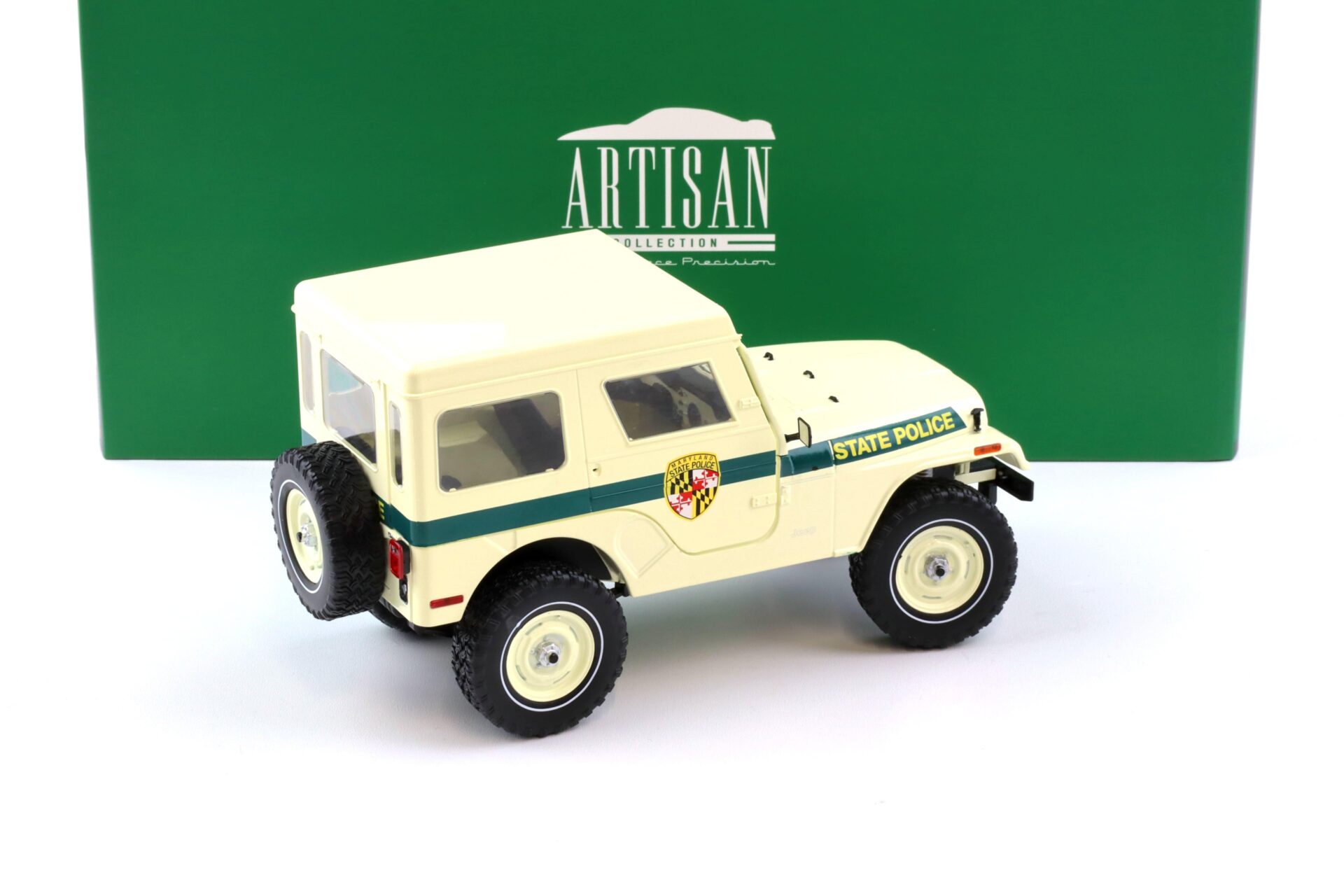 1:18 Greenlight 1983 Jeep CJ-5 Hardtop Maryland State Police white