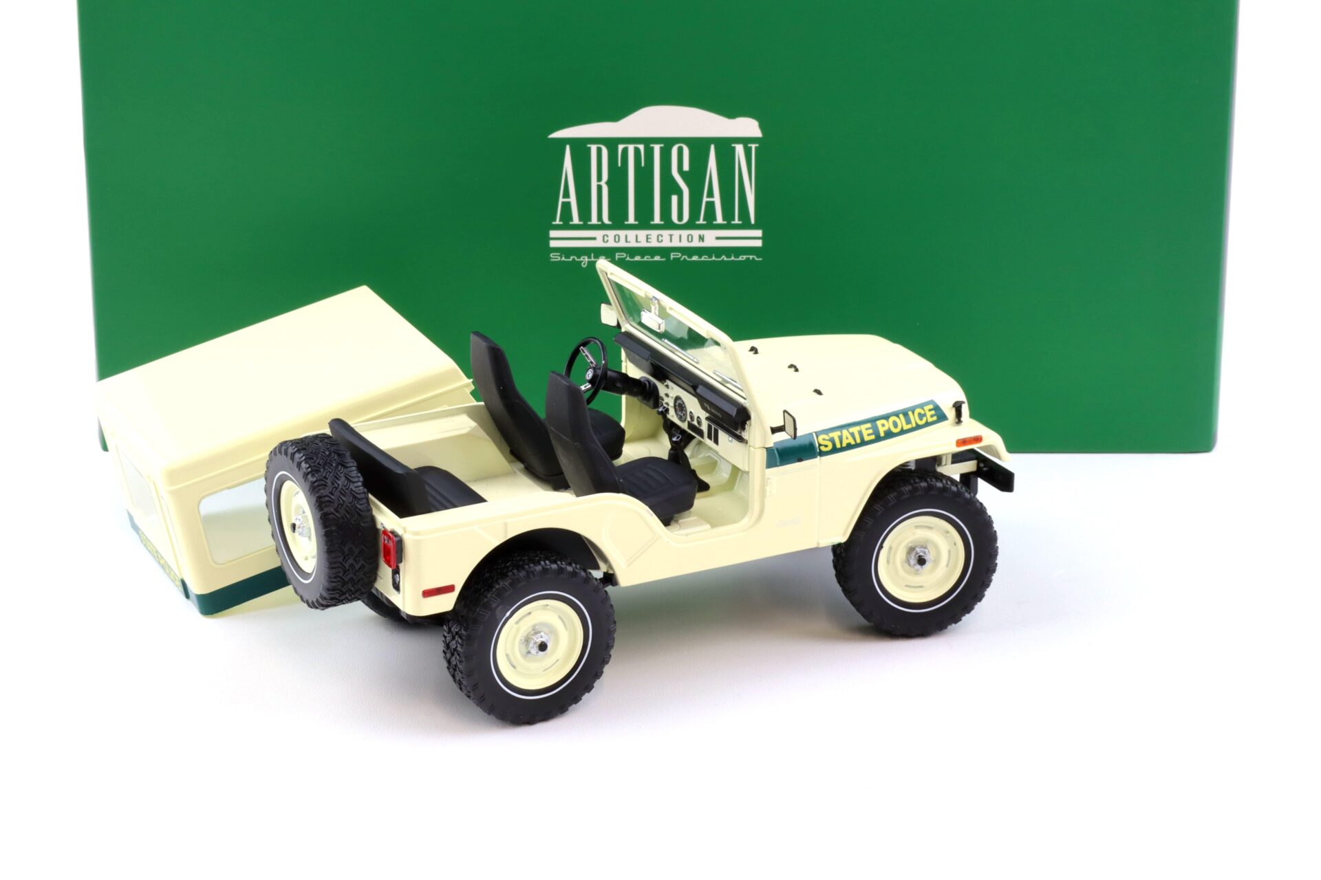 1:18 Greenlight 1983 Jeep CJ-5 Hardtop Maryland State Police white