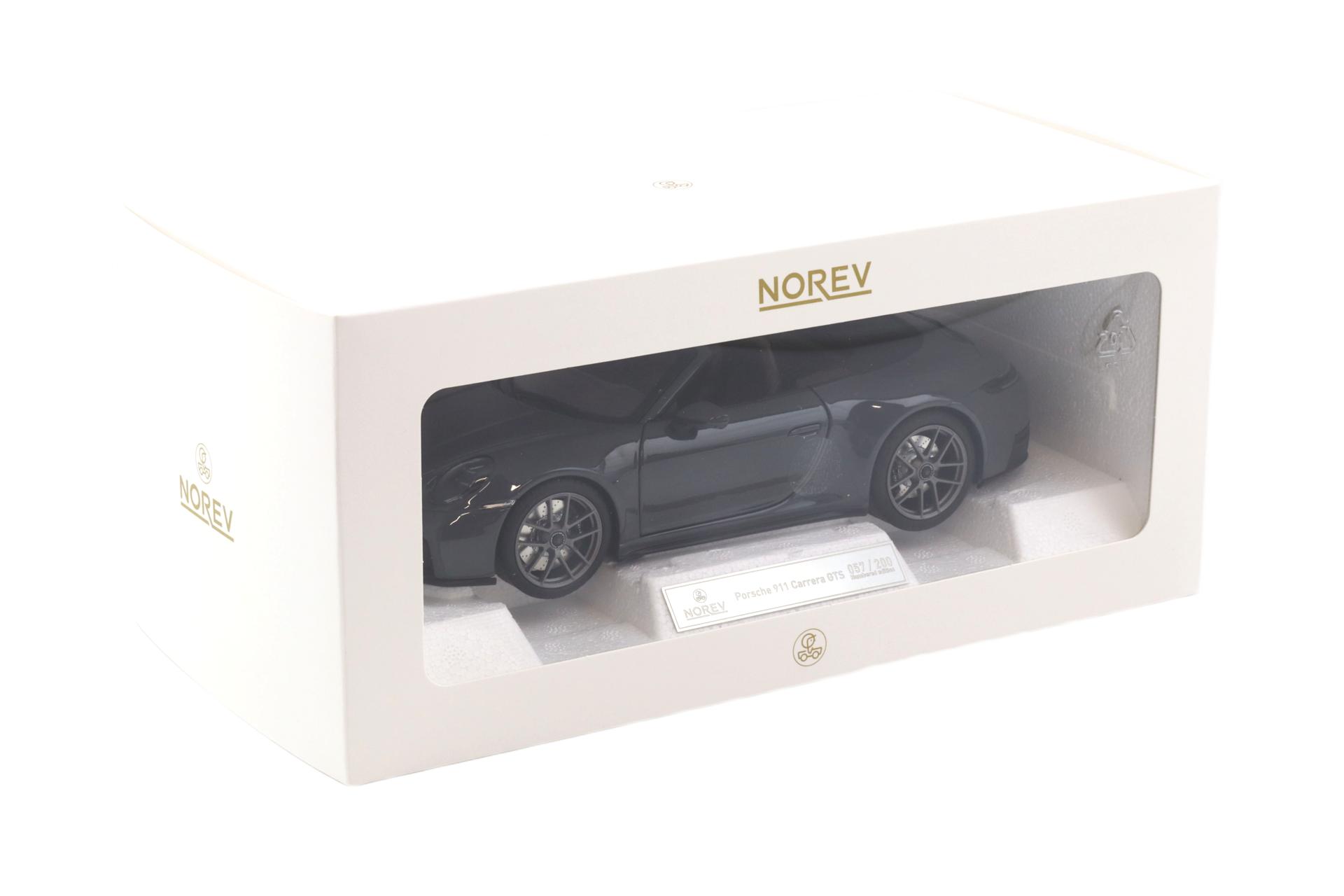 1:18 Norev Porsche 911 992.2 Carrera GTS Cabriolet 2024 Slate grey Neo - Limited 200 pcs.