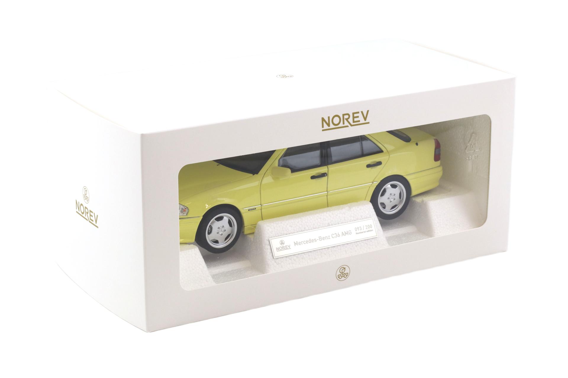 1:18 Norev Mercedes C36 AMG W202 Limousine 1993 light yellow - Limited 200 pcs.