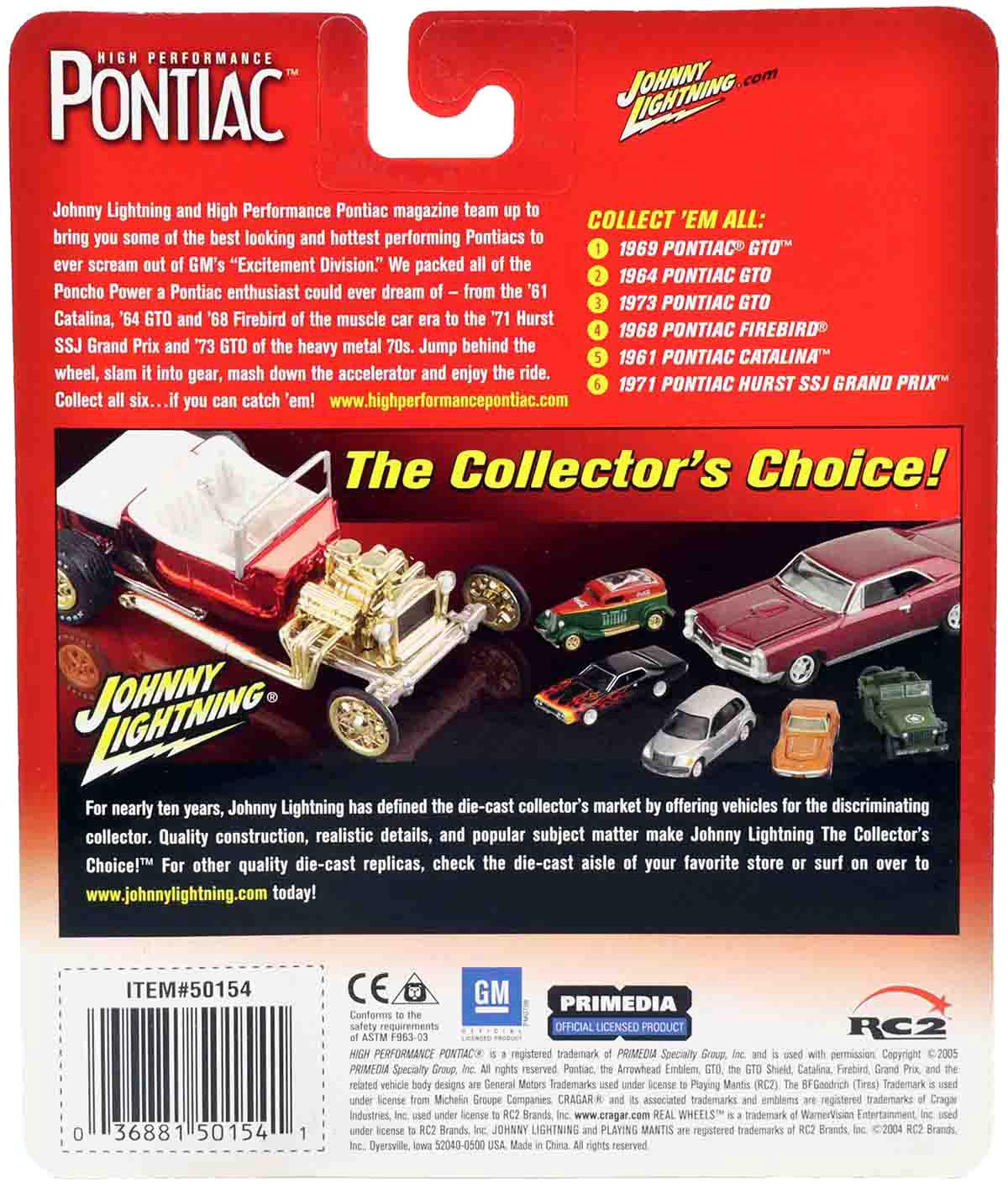 1:64 Johnny Lightning 1969 Pontiac GTO gold metallic High Performance