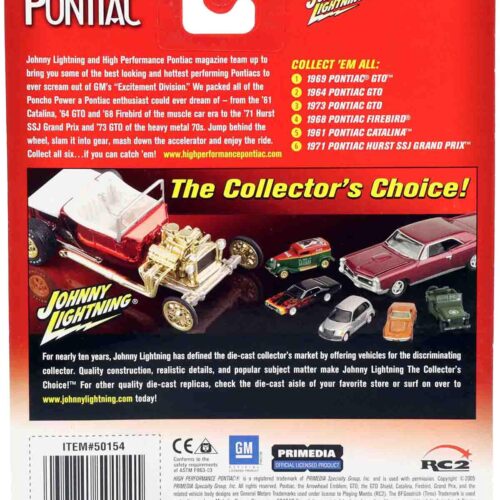 1:64 Johnny Lightning 1969 Pontiac GTO gold metallic High Performance