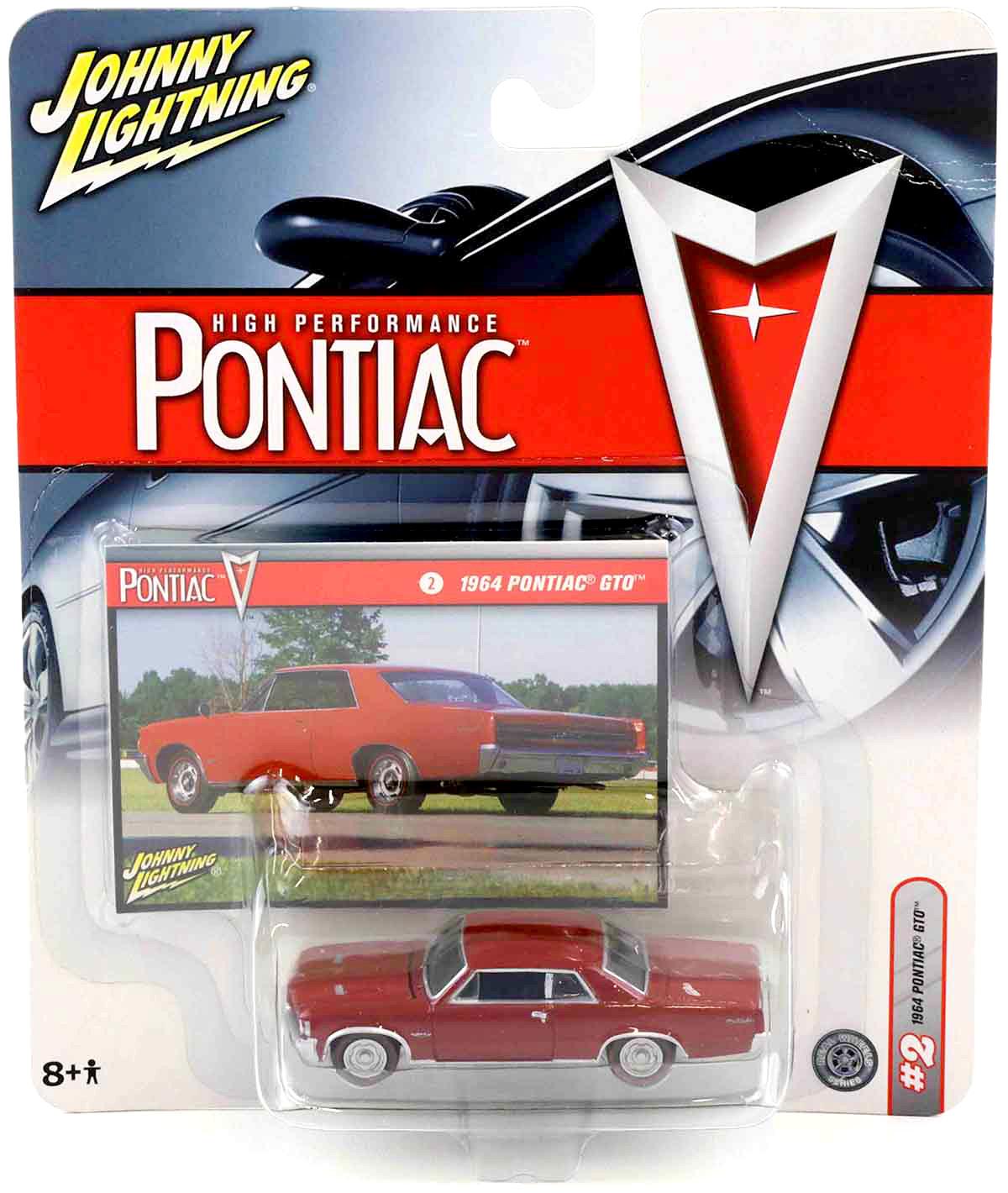 1:64 Johnny Lightning 1964 Pontiac GTO red High Performance