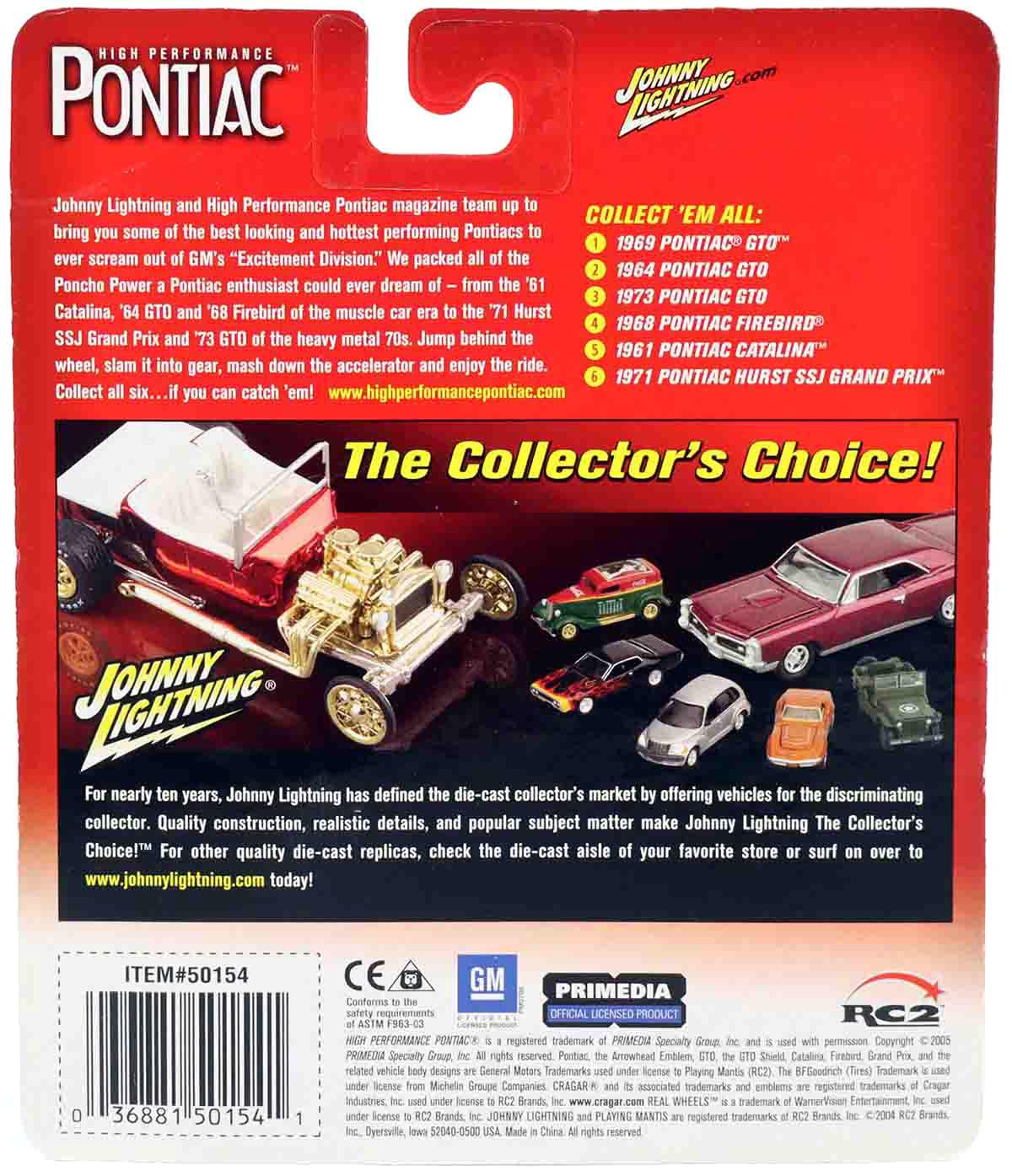 1:64 Johnny Lightning 1964 Pontiac GTO red High Performance