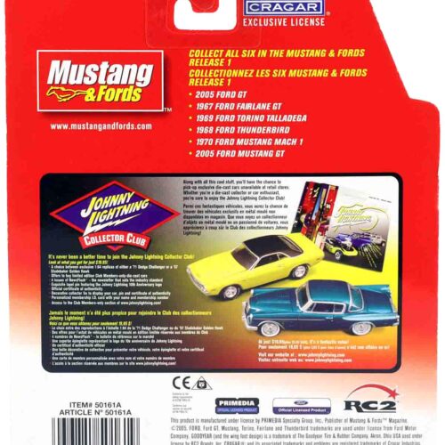 1:64 Johnny Lighting 1969 Ford Torino Talladega yellow/ black Mustang & Ford