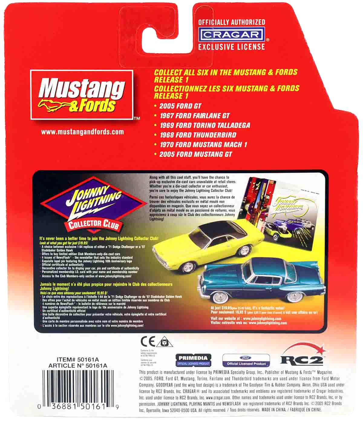 1:64 Johnny Lighting 1969 Ford Torino Talladega yellow/ black Mustang & Ford