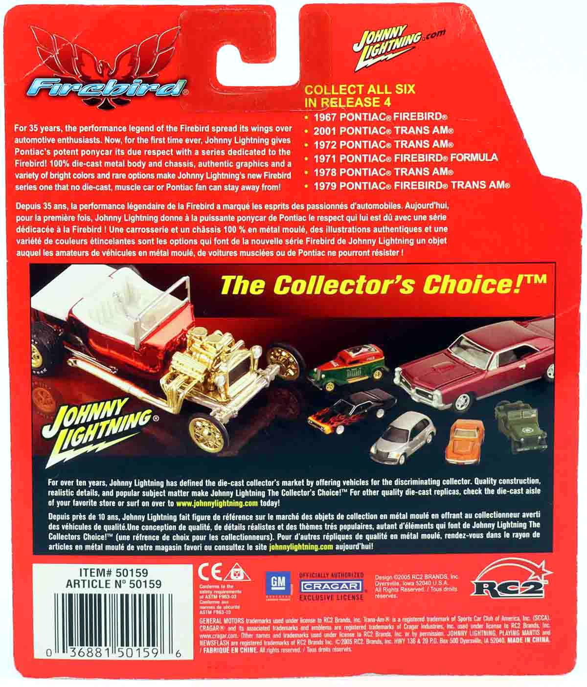 1:64 Johnny Lightning 2001 Pontiac Trans Am black Firebird