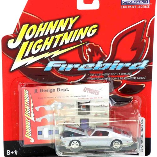1.64 Johnny Lightning 1972 Pontiac Trans Am silver/ red metallic Firebird