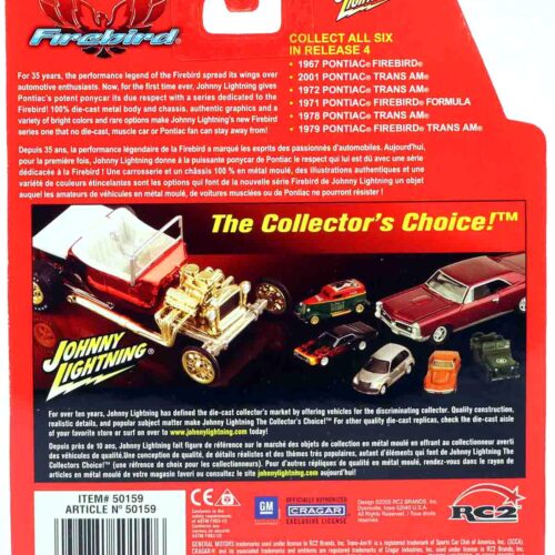 1.64 Johnny Lightning 1972 Pontiac Trans Am silver/ red metallic Firebird
